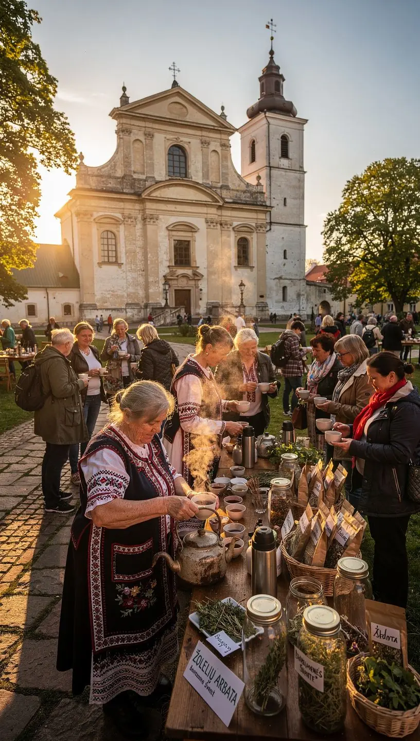 Vietinės žolelės, sumaišytos su kvapniaisiais prieskoniais, paruoštos infuzijai.