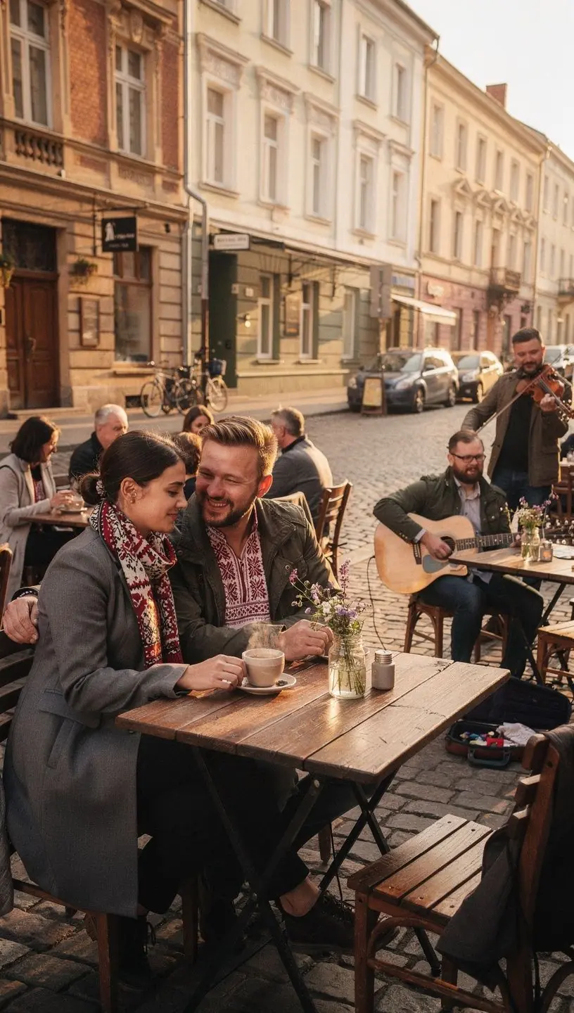 Gražiai dekoruota arbatos ceremonija gamtoje, apsupta žalumos.