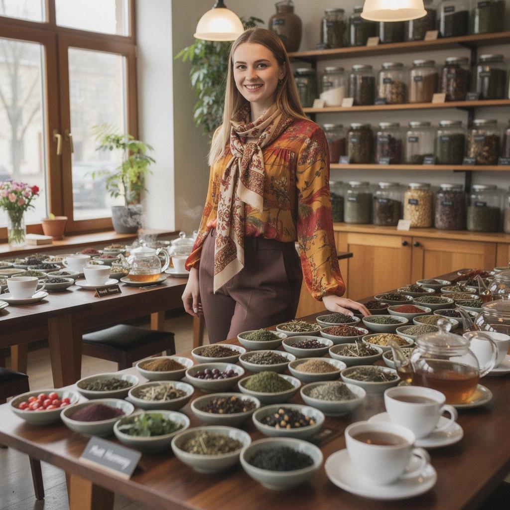 Žolelių rinkimas atviroje pievoje su saulėtu dangumi.